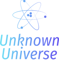 The Unknown Universe blog logo featuring a blue atomic symbol above the site name in a light blue and purple gradient font.